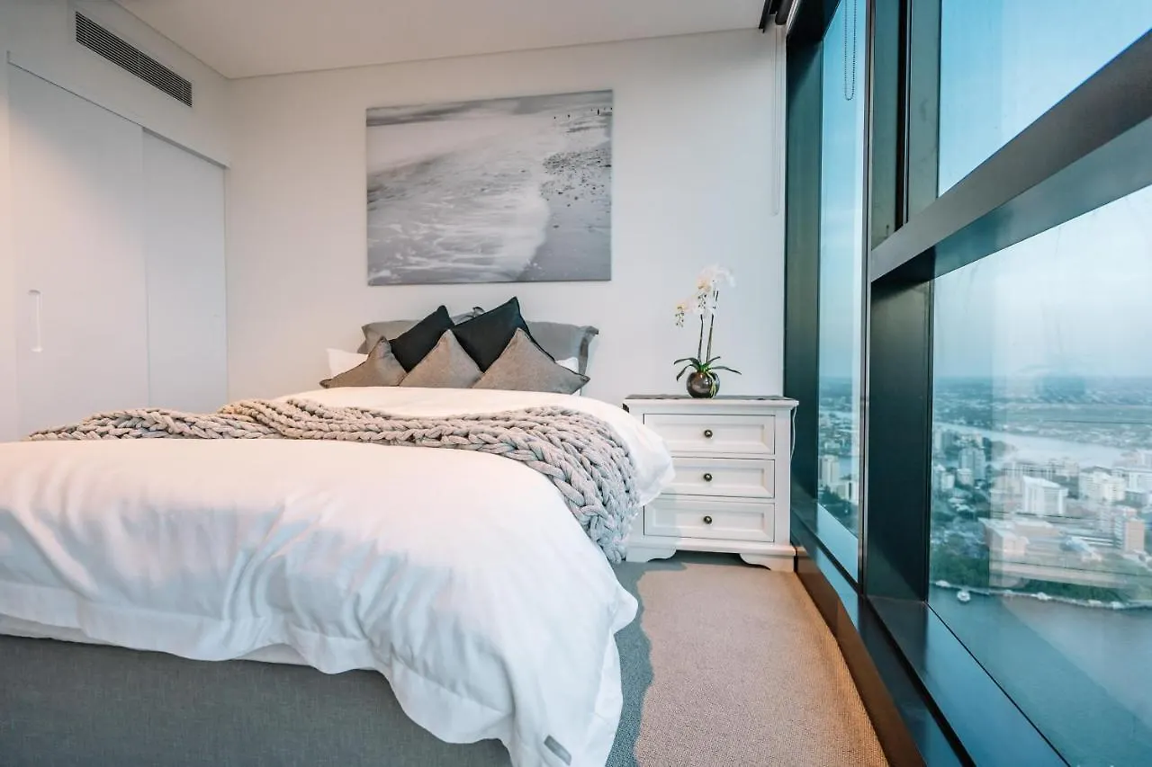 公寓 布里斯班 Heavenly Views Above 60F - New Luxury 2Bd/2Bath.酒店